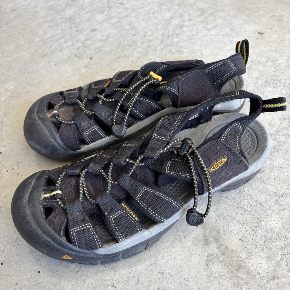 Keen Whisper Black Grey Waterproof Sport Sandals Women's 10 Trail Hiking Shoes